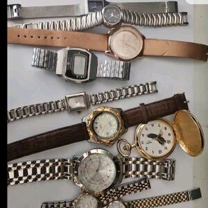Lot of 11 Vintage Wristwatches Mens & Ladies